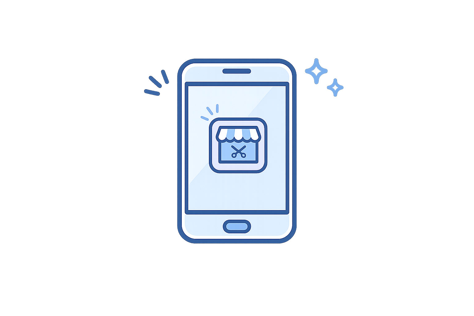 スマホの画面にアプリが表示されるイメージ